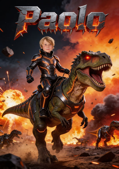 Cavalcatore del drago di fuoco