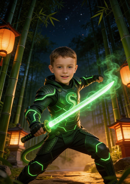 Ninja verde — ritratto
