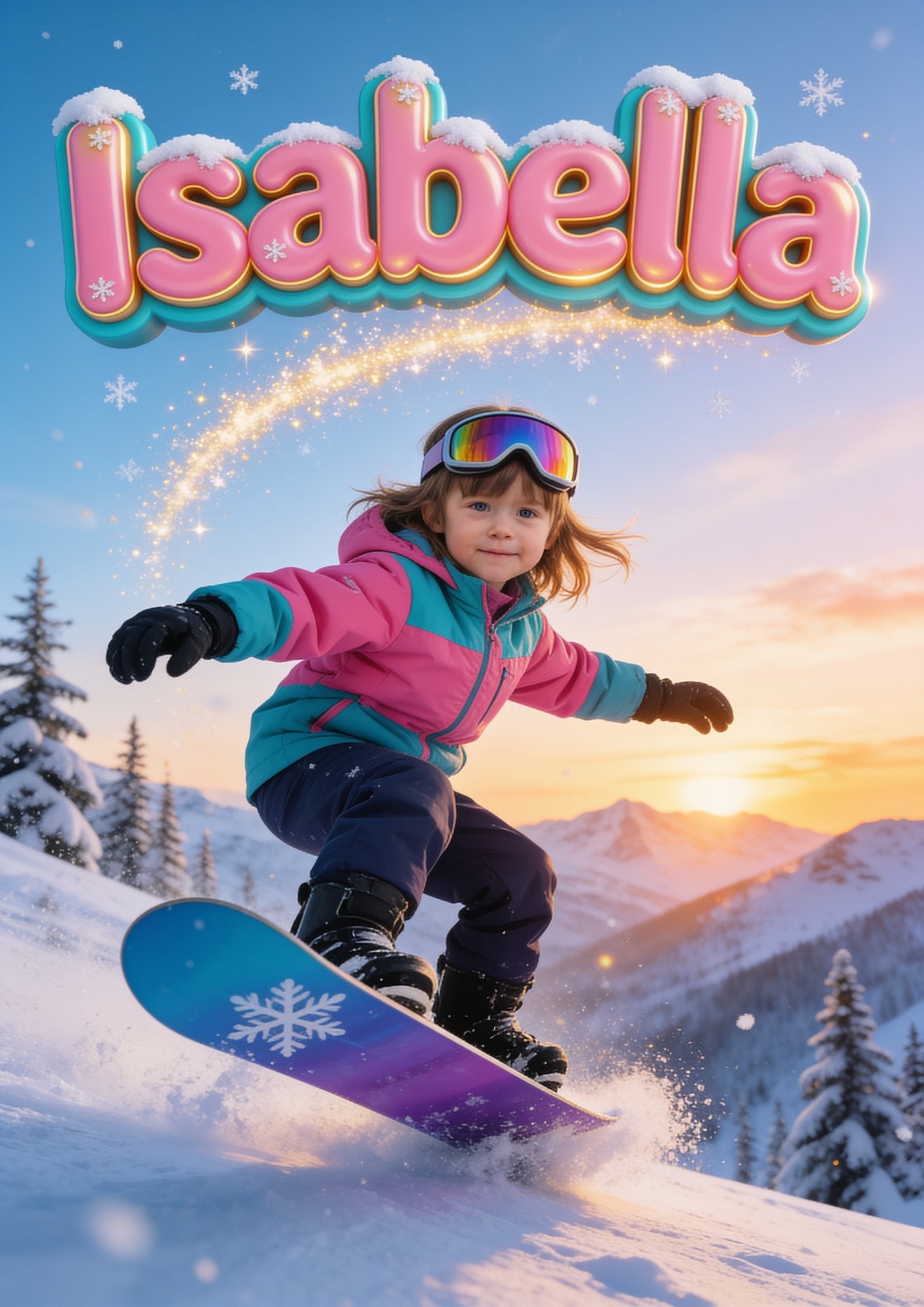 Ragazza snowboard — ritratto