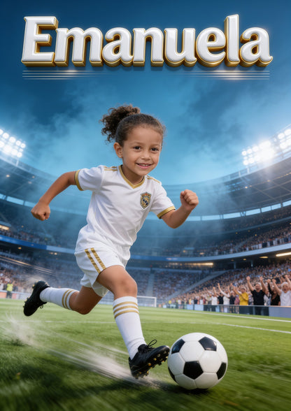 Calciatrice — ritratto